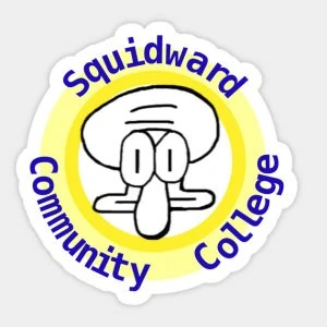 Squidward community college logo​